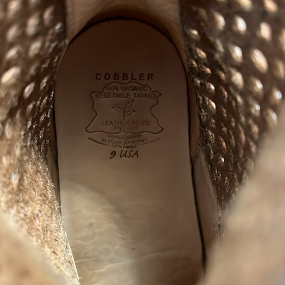 Bed Stu Cobbler Leather Duchess Perforated Wedge Pull On Boots Smoke Grey Lux 9 - Picture 10 of 13